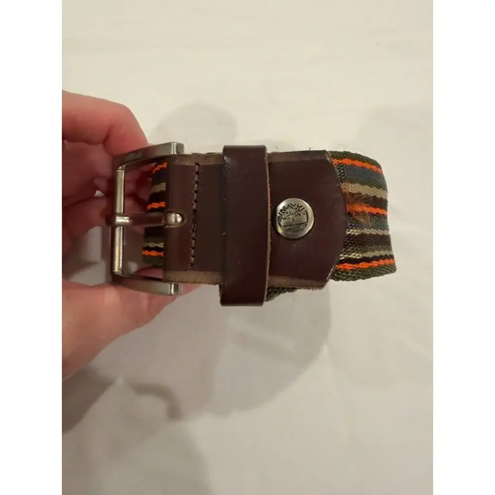Timberland Men's Multicolored Fabric Vintage Mens Belt SIZE : 38